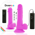 DIVERSIA - DILDO VIBRANT FLEXIBLE VIOLET 20.5 CM -O- 4.2 CM