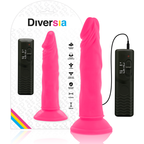 DIVERSIA - DILDO SOUPLE AVEC VIBRATION ROSE 23 CM -O- 4.3 CM