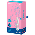 SATISFYER - APPLICATION HEAT WAVE VIBRATEUR BLANC