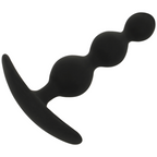 BLACK&SILVER - CHAÎNE À BILLES ANAL RUPERT 10 CM