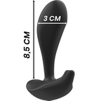 BLACK&SILVER - TÉLÉCOMMANDE EN SILICONE POUR PLUG ANAL DWAYNE