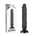 BASECOCK - VIBRATEUR RÉALISTE 2-1 NOIR 20 CM -O- 4 CM