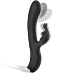 BLACK&SILVER - STIMULATEUR DE LAPIN EN SILICONE RECHARGEABLE JAMIE NOIR