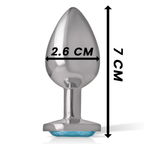 INTENSE - PLUG ANAL MÉTAL ALUMINIUM COEUR BLEU TAILLE S