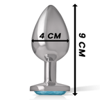 INTENSE - PLUG ANAL MÉTAL ALUMINIUM COEUR BLEU TAILLE L