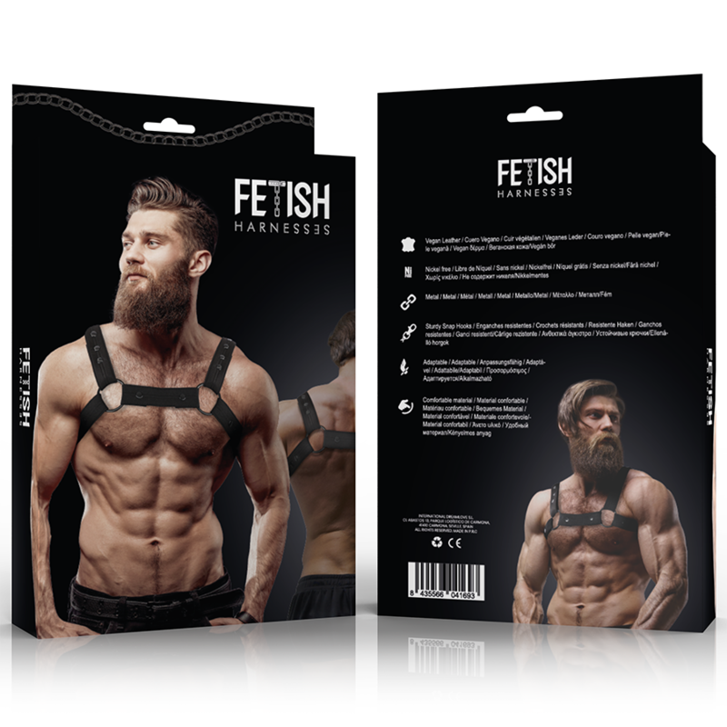 FETISH SUBMISSIVE ATTITUDE - HARNAIS DE SPORT RÉGLABLE EN NÉOPRÈNE POUR HOMMES