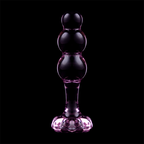NEBULA SERIES BY IBIZA - MODÈLE 1 PLUG ANAL VERRE BOROSILICATE ROSE 10.5 CM -O- 3 CM