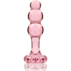 NEBULA SERIES BY IBIZA - MODÈLE 1 PLUG ANAL VERRE BOROSILICATE ROSE 10.5 CM -O- 3 CM