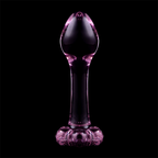 NEBULA SERIES BY IBIZA - PLUG ANAL MODÈLE 2 VERRE BOROSILICATE ROSE 11 CM -O- 3.5 CM