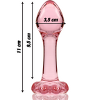 NEBULA SERIES BY IBIZA - PLUG ANAL MODÈLE 2 VERRE BOROSILICATE ROSE 11 CM -O- 3.5 CM