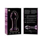 NEBULA SERIES BY IBIZA - PLUG ANAL MODÈLE 2 VERRE BOROSILICATE ROSE 11 CM -O- 3.5 CM