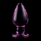 NEBULA SERIES BY IBIZA - PLUG ANAL MODÈLE 3 VERRE BOROSILICATE ROSE 11 CM -O- 5 CM