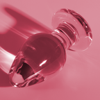 NEBULA SERIES BY IBIZA - PLUG ANAL MODÈLE 3 VERRE BOROSILICATE ROSE 11 CM -O- 5 CM