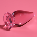 NEBULA SERIES BY IBIZA - PLUG ANAL MODÈLE 4 VERRE BOROSILICATE ROSE 11 CM -O- 5 CM