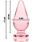 NEBULA SERIES BY IBIZA - PLUG ANAL MODÈLE 4 VERRE BOROSILICATE ROSE 11 CM -O- 5 CM