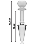 NEBULA SERIES BY IBIZA - PLUG ANAL MODÈLE 7 VERRE BOROSILICATE CLAIR 13.5 CM -O- 3 CM