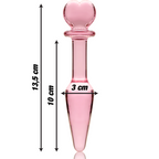 NEBULA SERIES BY IBIZA - PLUG ANAL MODÈLE 7 VERRE BOROSILICATE ROSE 13.5 CM -O- 3 CM