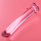 NEBULA SERIES BY IBIZA - MODÈLE 8 GODE EN VERRE BOROSILICATE ROSE 14.5 CM -O- 2 CM