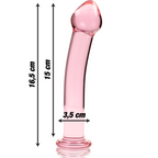 NEBULA SERIES BY IBIZA - MODÈLE 11 GODE EN VERRE BOROSILICATE ROSE 16 CM -O- 3 CM