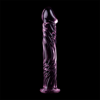 NEBULA SERIES BY IBIZA - MODÈLE 12 GODE EN VERRE BOROSILICATE ROSE 17 CM -O- 3.5 CM