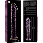 NEBULA SERIES BY IBIZA - MODÈLE 12 GODE EN VERRE BOROSILICATE ROSE 17 CM -O- 3.5 CM