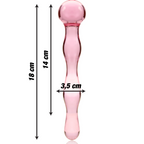 NEBULA SERIES BY IBIZA - MODÈLE 13 GODE EN VERRE BOROSILICATE ROSE 18 CM -O- 3.5 CM