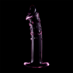 NEBULA SERIES BY IBIZA - MODÈLE 19 GODE EN VERRE BOROSILICATE ROSE 18.5 CM -O- 4 CM