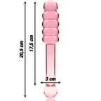 NEBULA SERIES BY IBIZA - MODÈLE 20 GODE EN VERRE BOROSILICATE ROSE 20.5 CM -O- 3 CM