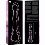 NEBULA SERIES BY IBIZA - MODÈLE 21 GODE EN VERRE BOROSILICATE ROSE 20.5 CM -O- 3.5 CM