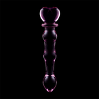 NEBULA SERIES BY IBIZA - MODÈLE 21 GODE EN VERRE BOROSILICATE ROSE 20.5 CM -O- 3.5 CM