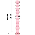 NEBULA SERIES BY IBIZA - MODÈLE 22 GODE EN VERRE BOROSILICATE ROSE 21.5 CM -O- 2.5 CM