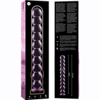 NEBULA SERIES BY IBIZA - MODÈLE 22 GODE EN VERRE BOROSILICATE ROSE 21.5 CM -O- 2.5 CM