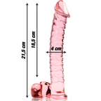 NEBULA SERIES BY IBIZA - MODÈLE 23 GODE EN VERRE BOROSILICATE ROSE 21.5 CM -O- 4 CM