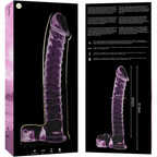 NEBULA SERIES BY IBIZA - MODÈLE 23 GODE EN VERRE BOROSILICATE ROSE 21.5 CM -O- 4 CM