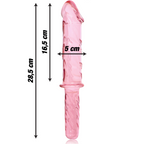 NEBULA SERIES BY IBIZA - MODÈLE 24 GODE EN VERRE BOROSILICATE ROSE 28.5 CM -O- 5 CM