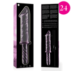 NEBULA SERIES BY IBIZA - MODÈLE 24 GODE EN VERRE BOROSILICATE ROSE 28.5 CM -O- 5 CM