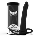 MYTHOLOGY - GODE ANAL COBI ONYX AVEC ANNEAU DE BITE ET TESTICULE 13 CM EN SILICONE