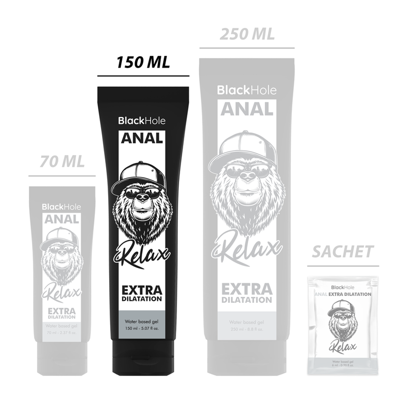 BLACK HOLE - GEL À BASE D'EAU DILATATION ANALE 150 ML