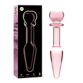 NEBULA SERIES BY IBIZA - PLUG ANAL MODÈLE 7 VERRE BOROSILICATE ROSE 13.5 CM -O- 3 CM