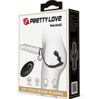 PRETTY LOVE - ANNEAU PÉNIS MARSHALL AVEC PLUG ANAL VIBRANT AVEC TÉLÉCOMMANDE