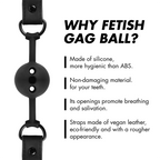 FETISH SUBMISSIVE BONDAGE - BÂILLON À BOULE EN SILICONE RESPIRANT