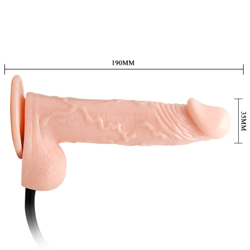 BAILE - GODE GONFLABLE RÉALISTE AVEC VENTOUSE 15 CM