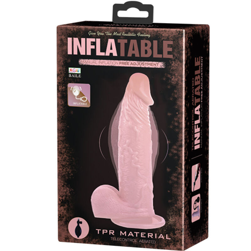 BAILE - GODE GONFLABLE RÉALISTE AVEC VENTOUSE 15 CM