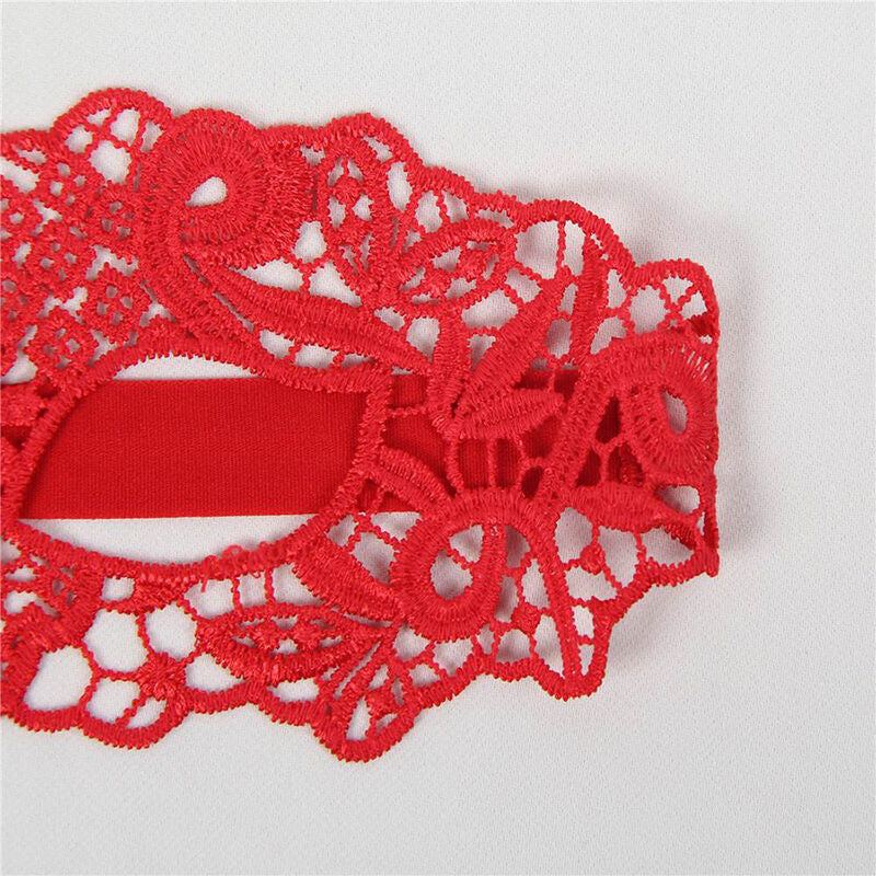 QUEEN LINGERIE - MASQUE DENTELLE ROUGE