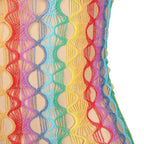 SUBBLIME - 952365 ROBE RÉSEILLE ÉPAULES NUES ARC-EN-CIEL TAILLE UNIQUE