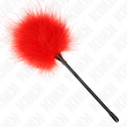 KINK - PLUMES TICKLE ROUGES UTILISÉES POUR LE KIT BONDAGE 27 CM