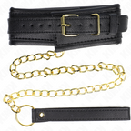 KINK - COLLIER AVEC BRACELET IMITATION CUIR ÉPONGE MODÈLE 1 RÉGLABLE 37-54 CM X 3 CM