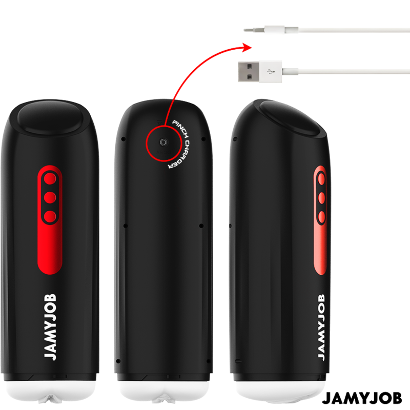 JAMYJOB - MASTURBATEUR VAGIN AUTOMATIQUE PHANTOM 5 MODES D'ASPIRATION ET DE POUSSE