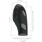 PRETTY LOVE - VIBRATEUR DE DOIGT EN SILICONE LICH NOIR