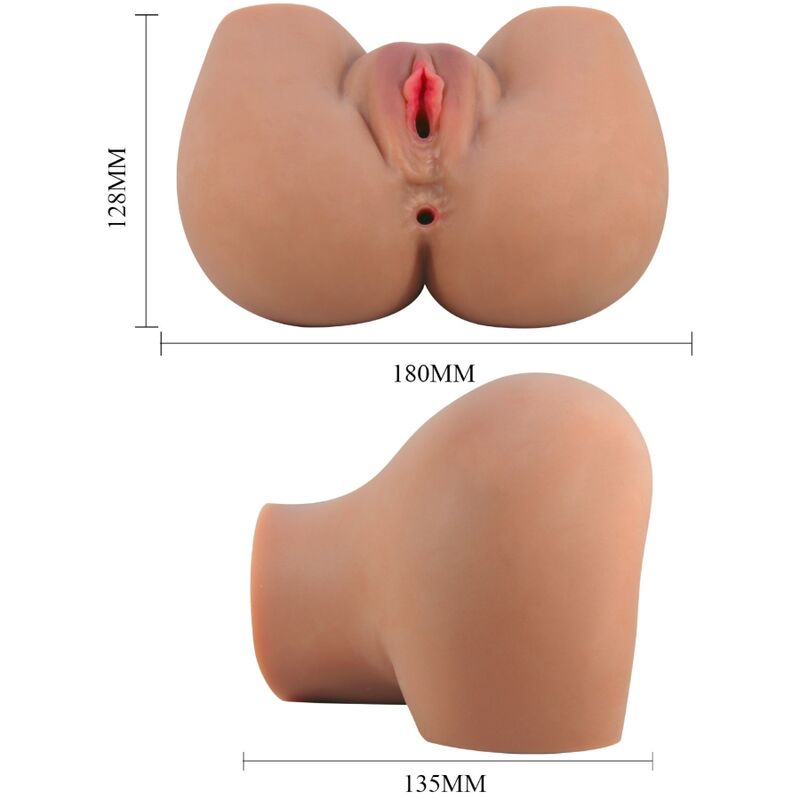 CRAZY BULL - MILA VIBRATEUR FESSIER AVEC CONTRÔLE RÉALISTE DU VAGIN ET DE L'ANUS À TÉLÉCOMMANDE